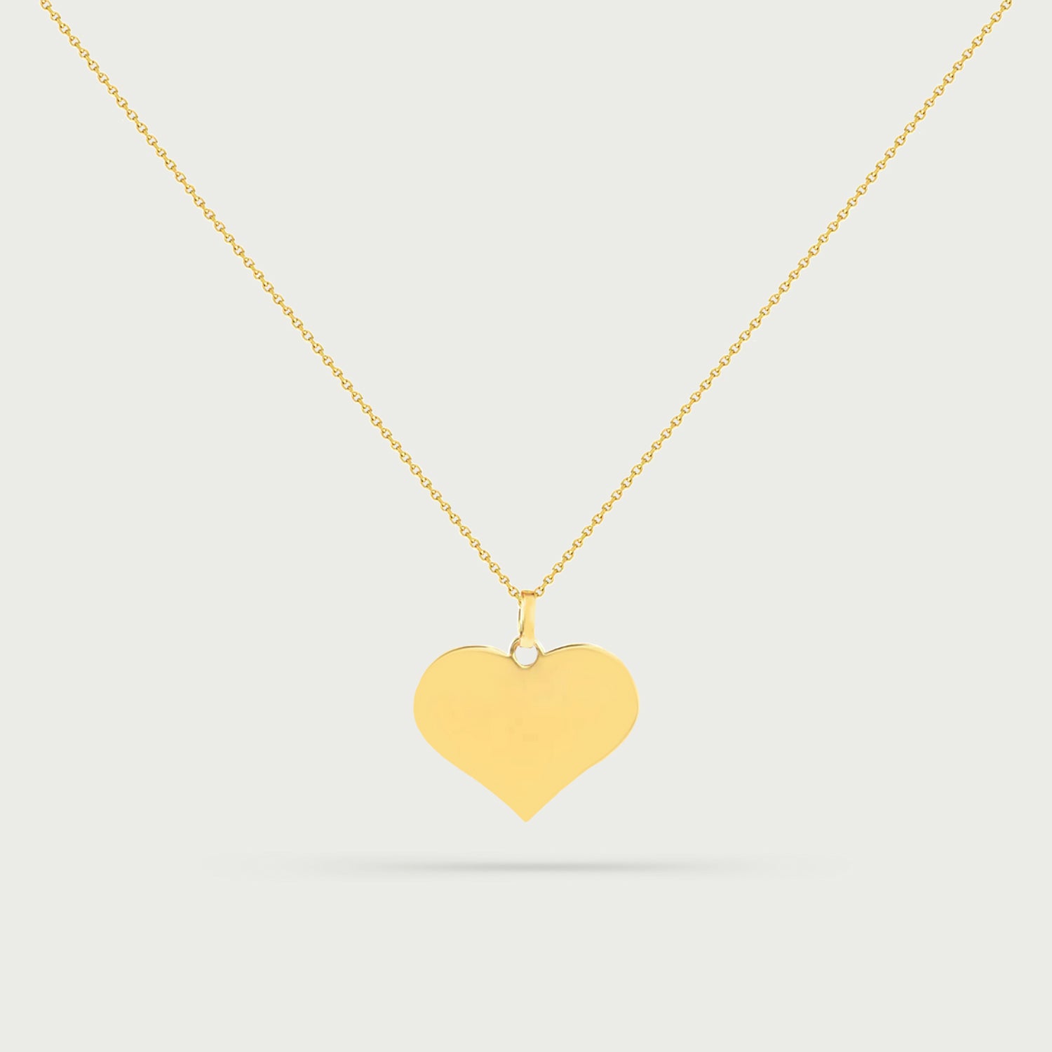 Cherie Yellow Gold Heart Necklace