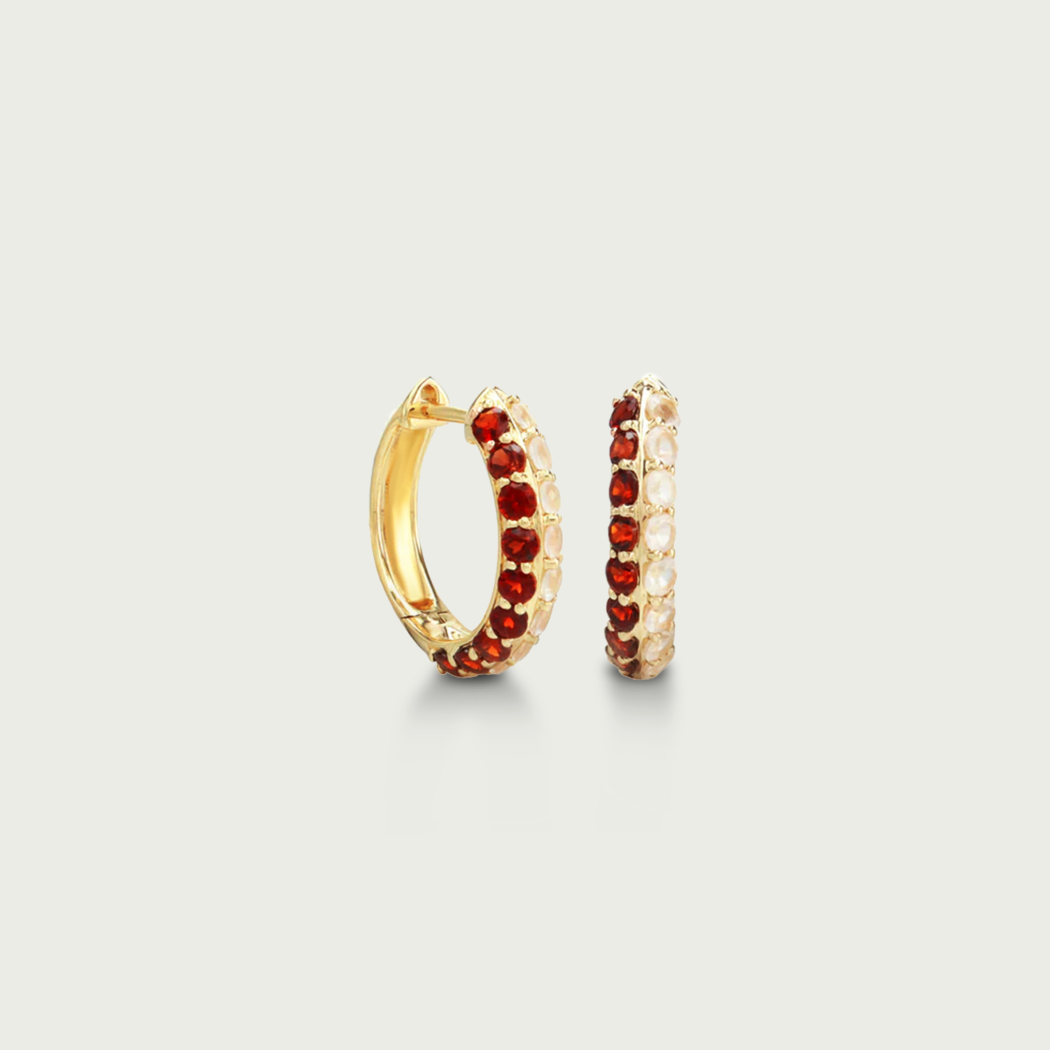It's Wine O'Clock Duo Gemstone Hoop Earrings