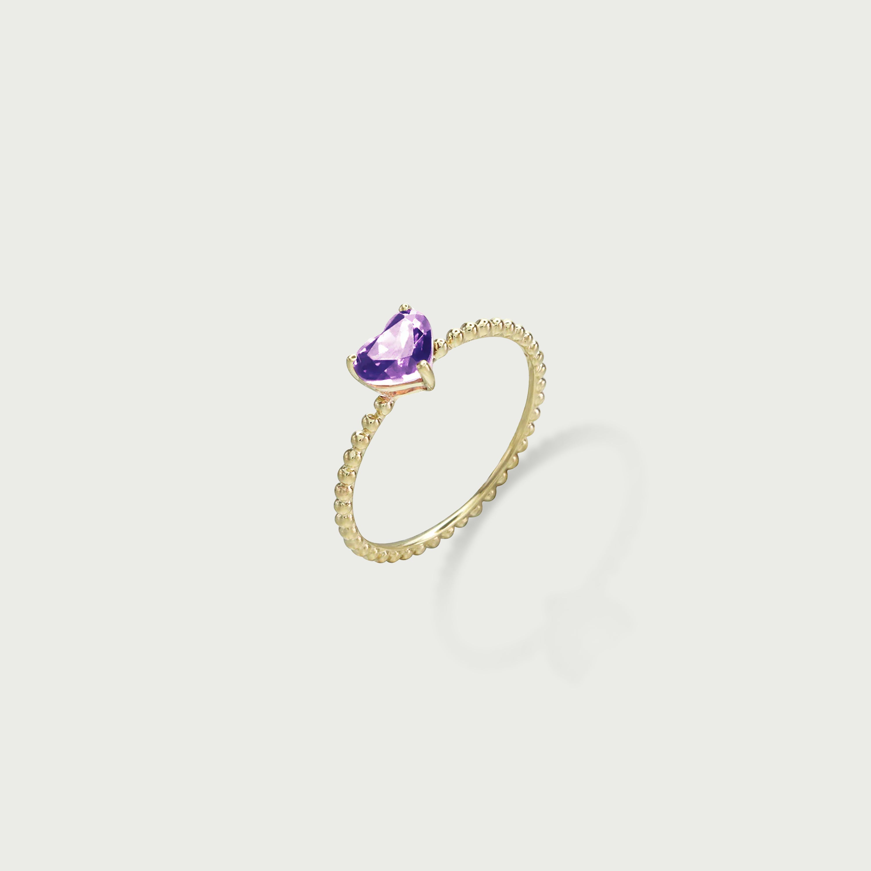 Love Always Amethyst Beaded Ring