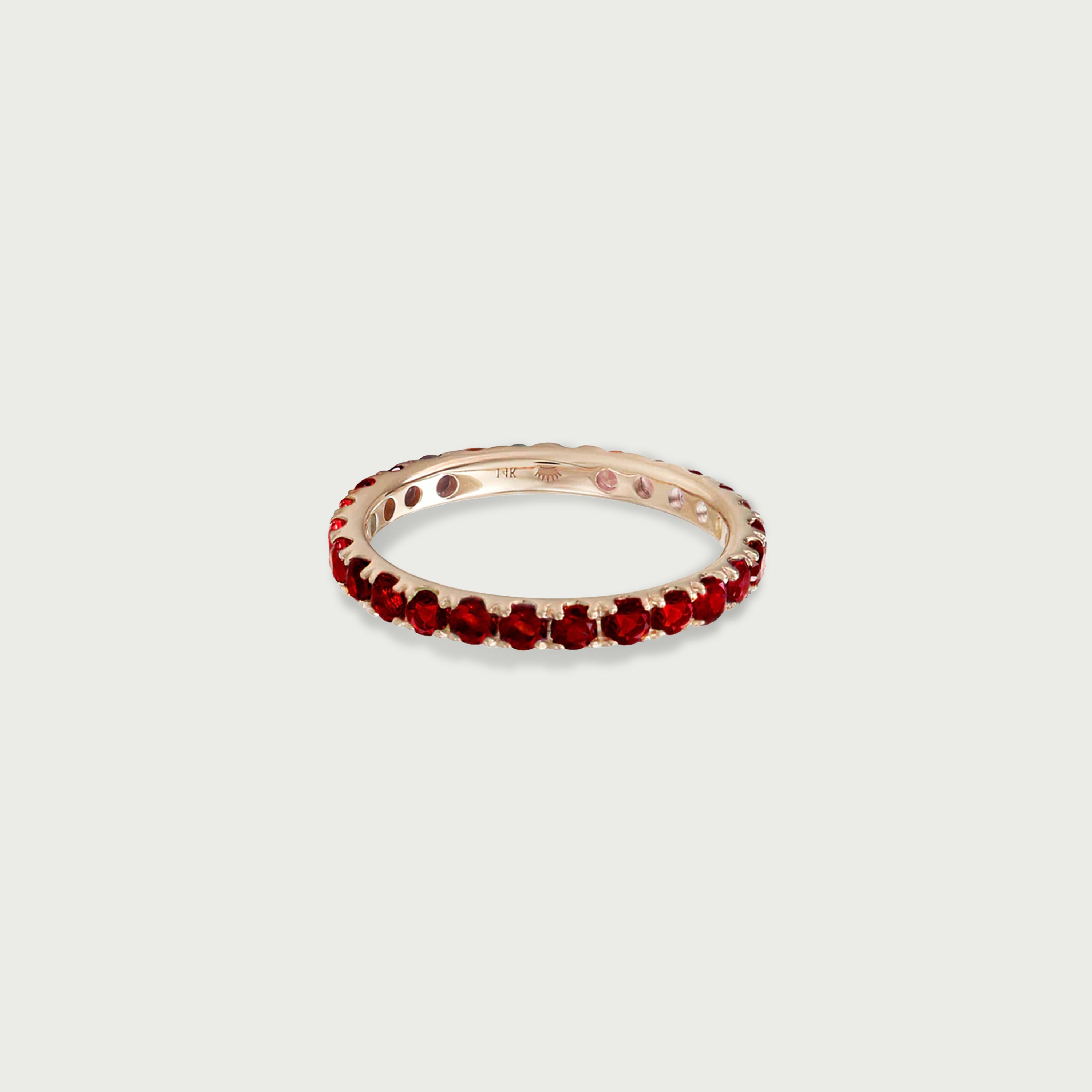 Love Yourself Garnet Eternity Ring