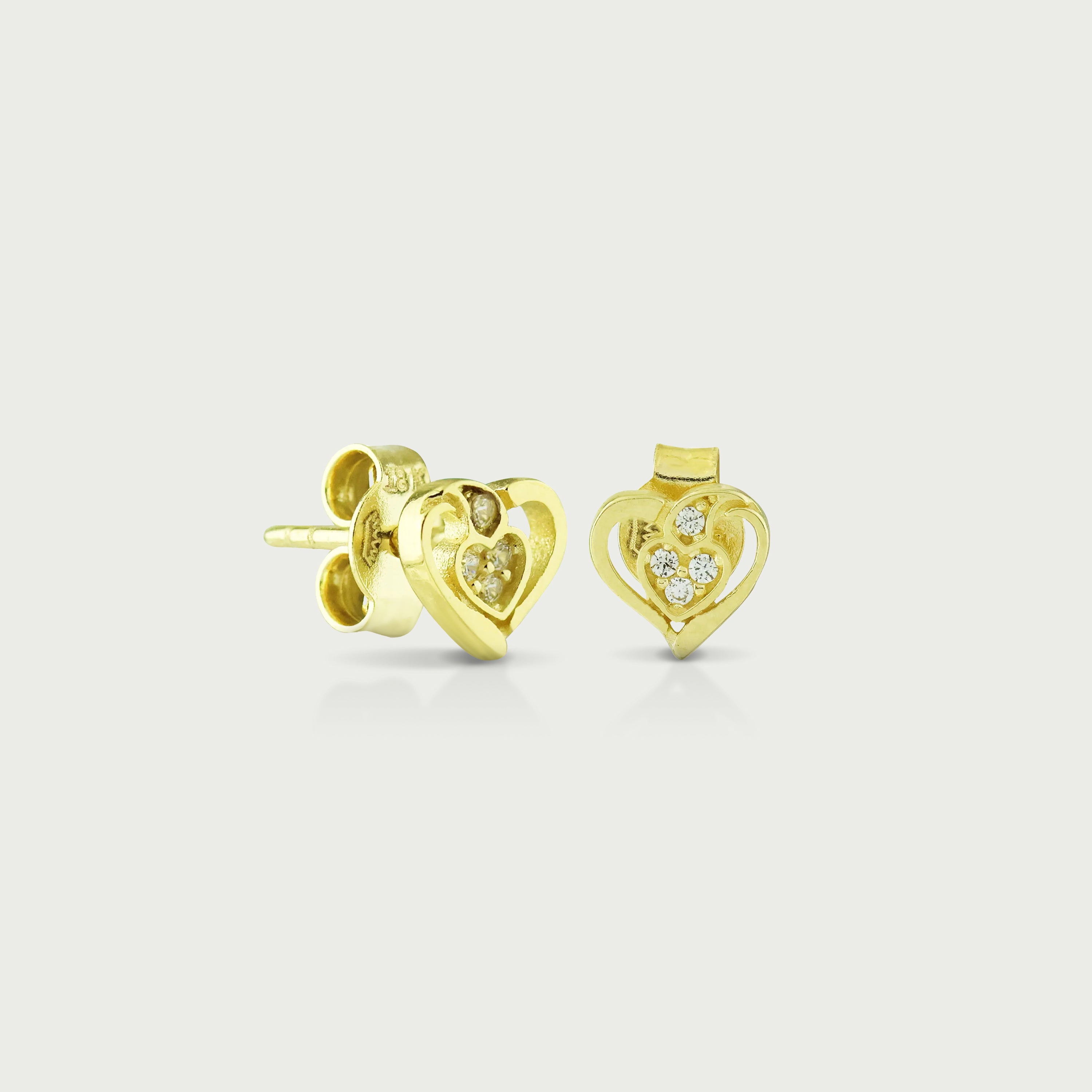 Loving Glow Gold Stud Earrings