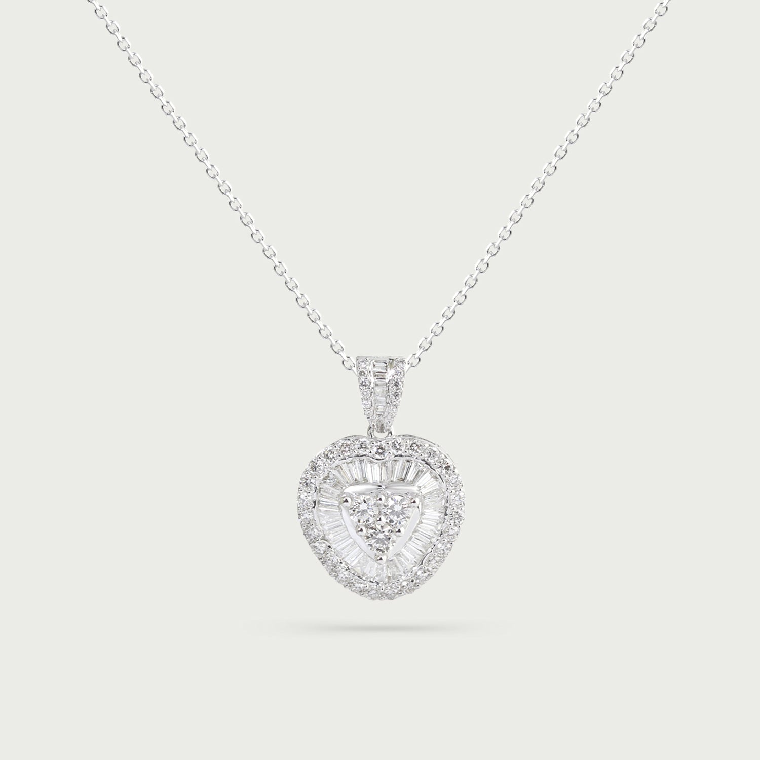 Luxe Heart Diamond Necklace