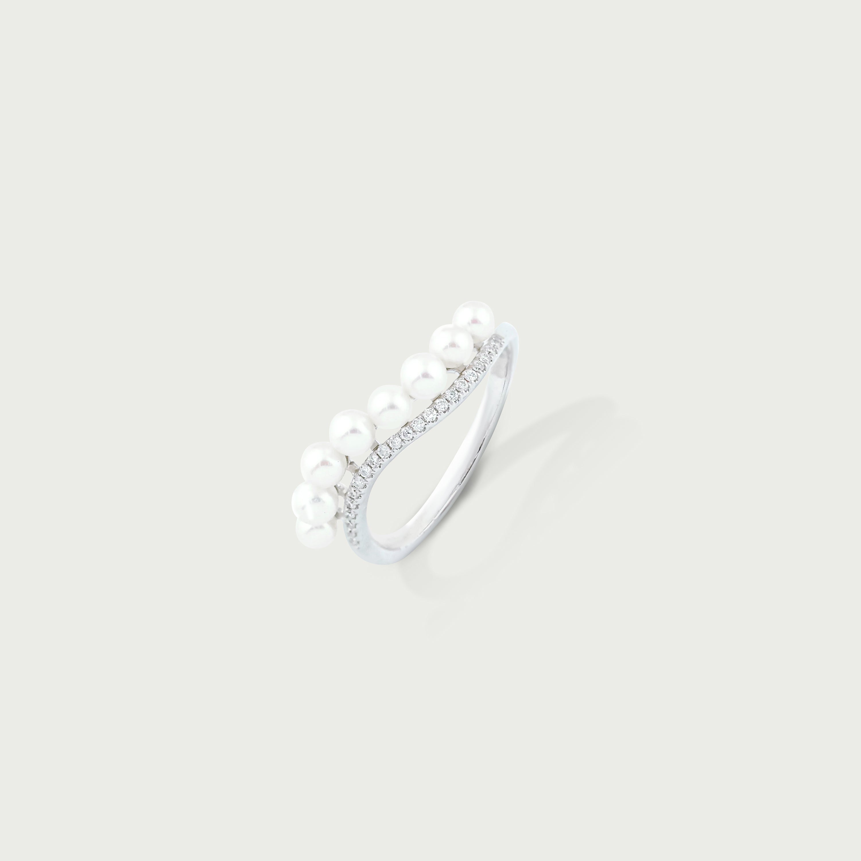 Ocean Wave Pearl Ring