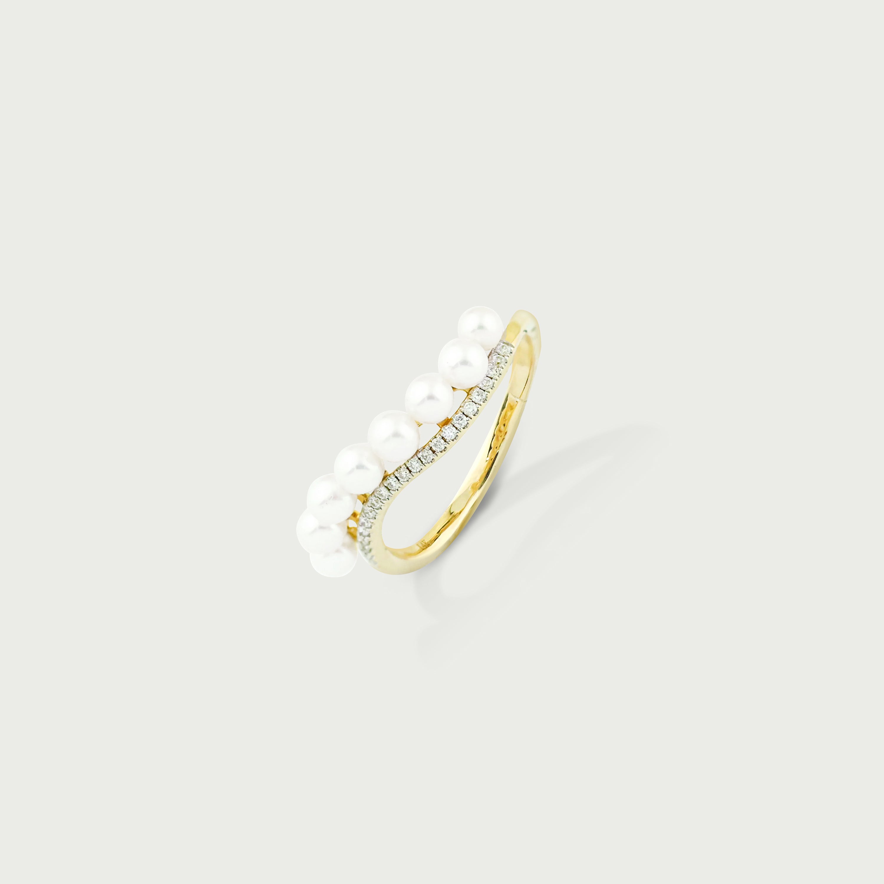 Ocean Wave Pearl Ring
