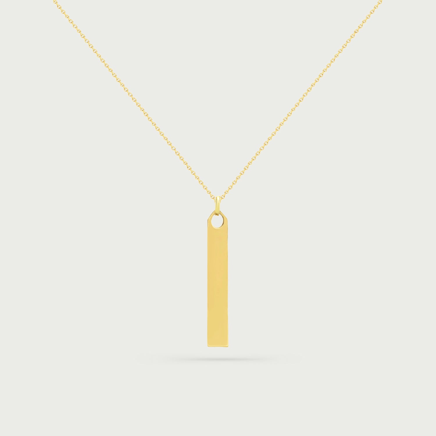 Olivia Yellow Gold Vertical Bar Necklace