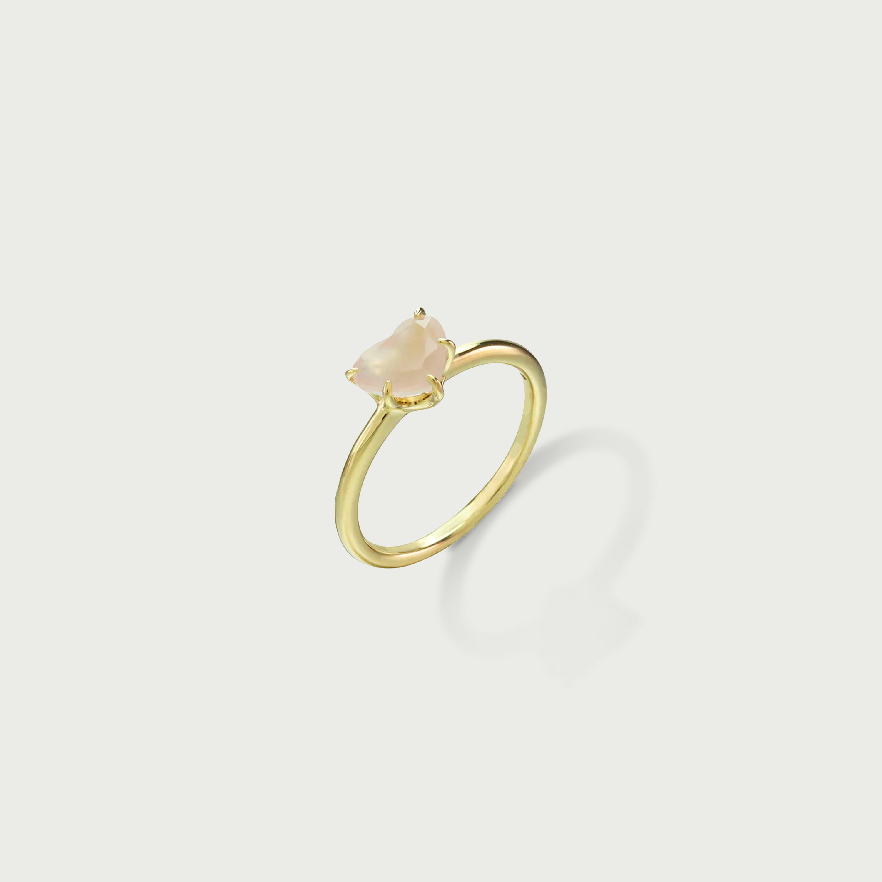 Pure Heart Rose Quartz Eternity Ring