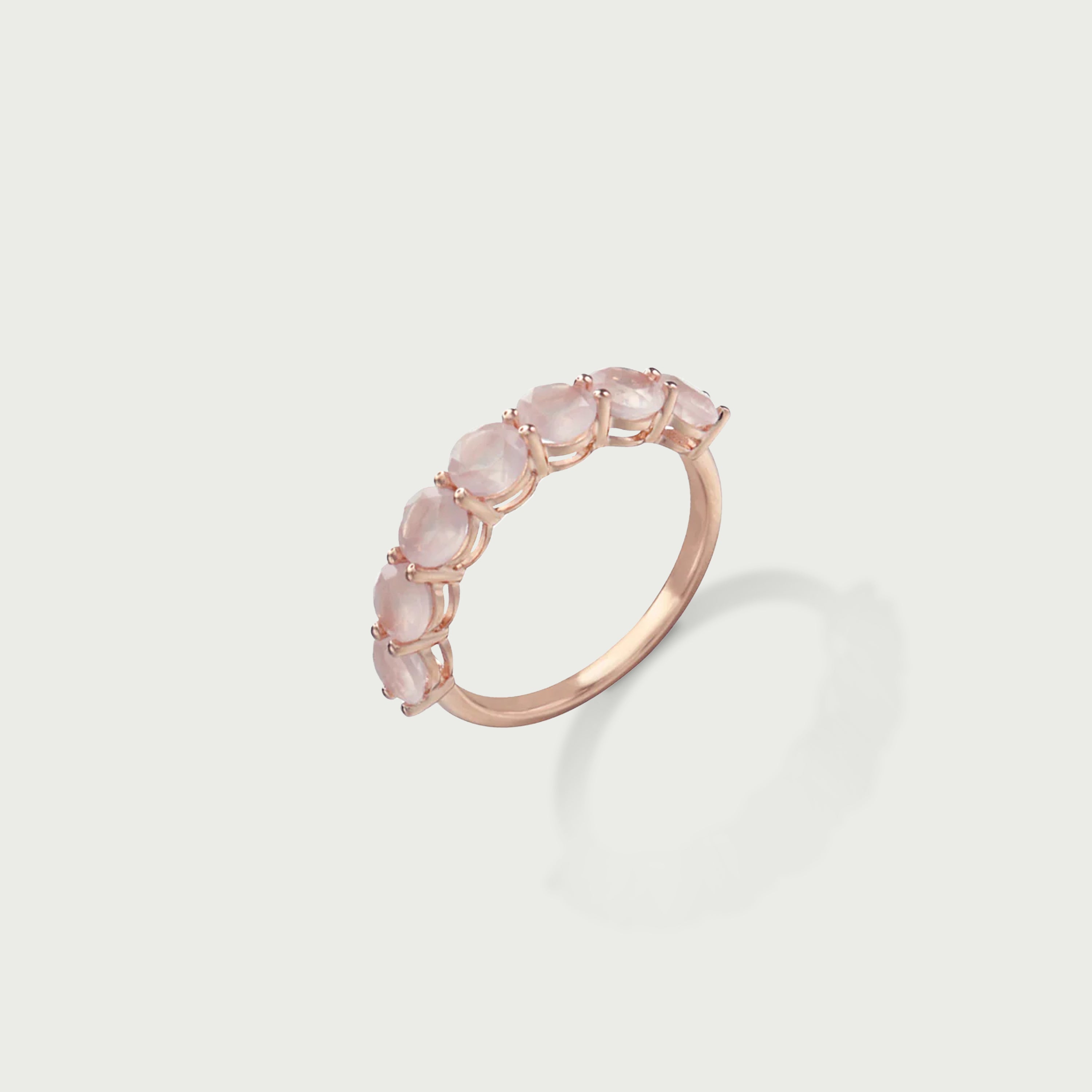 Pure Radiance Rose Quartz Eternity Ring