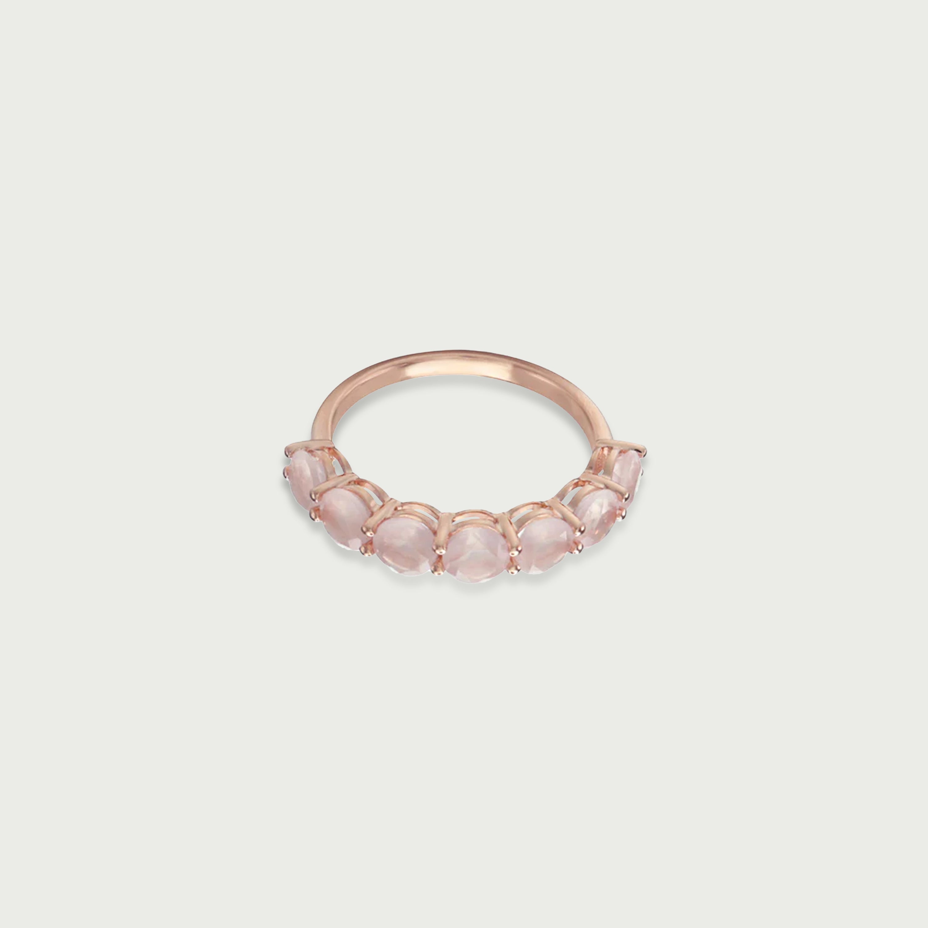 Pure Radiance Rose Quartz Eternity Ring