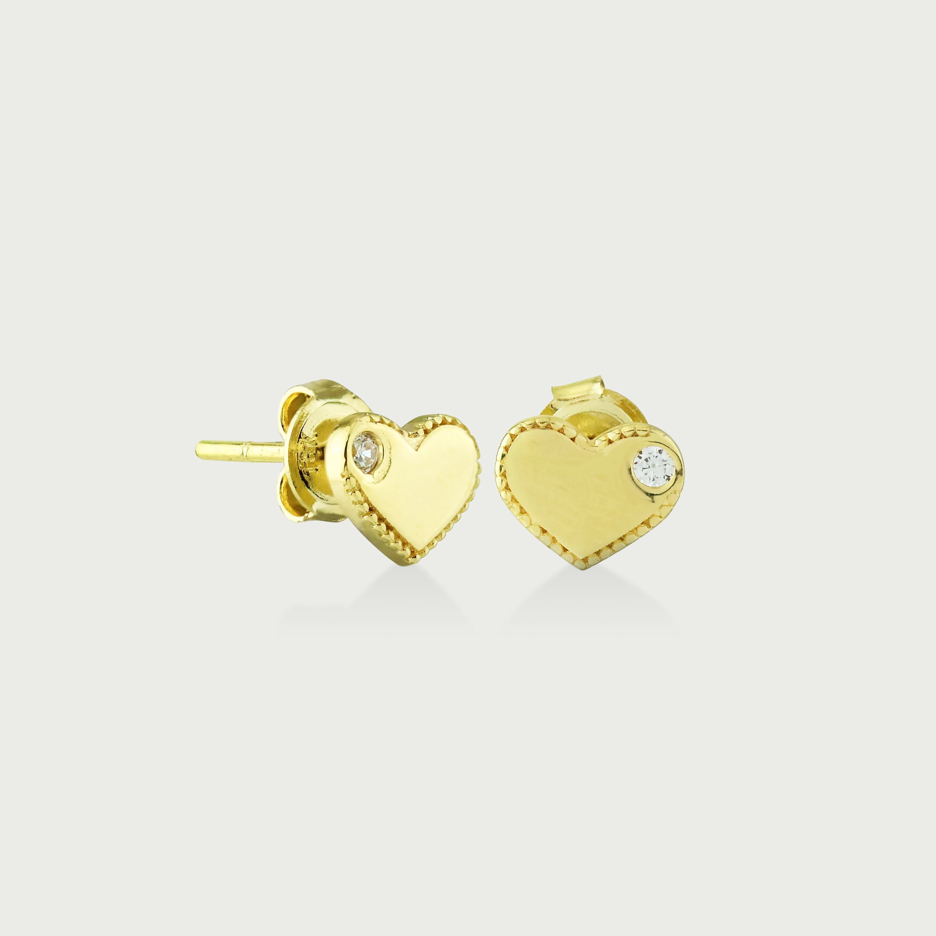 Ready to Love Gold Stud Earrings