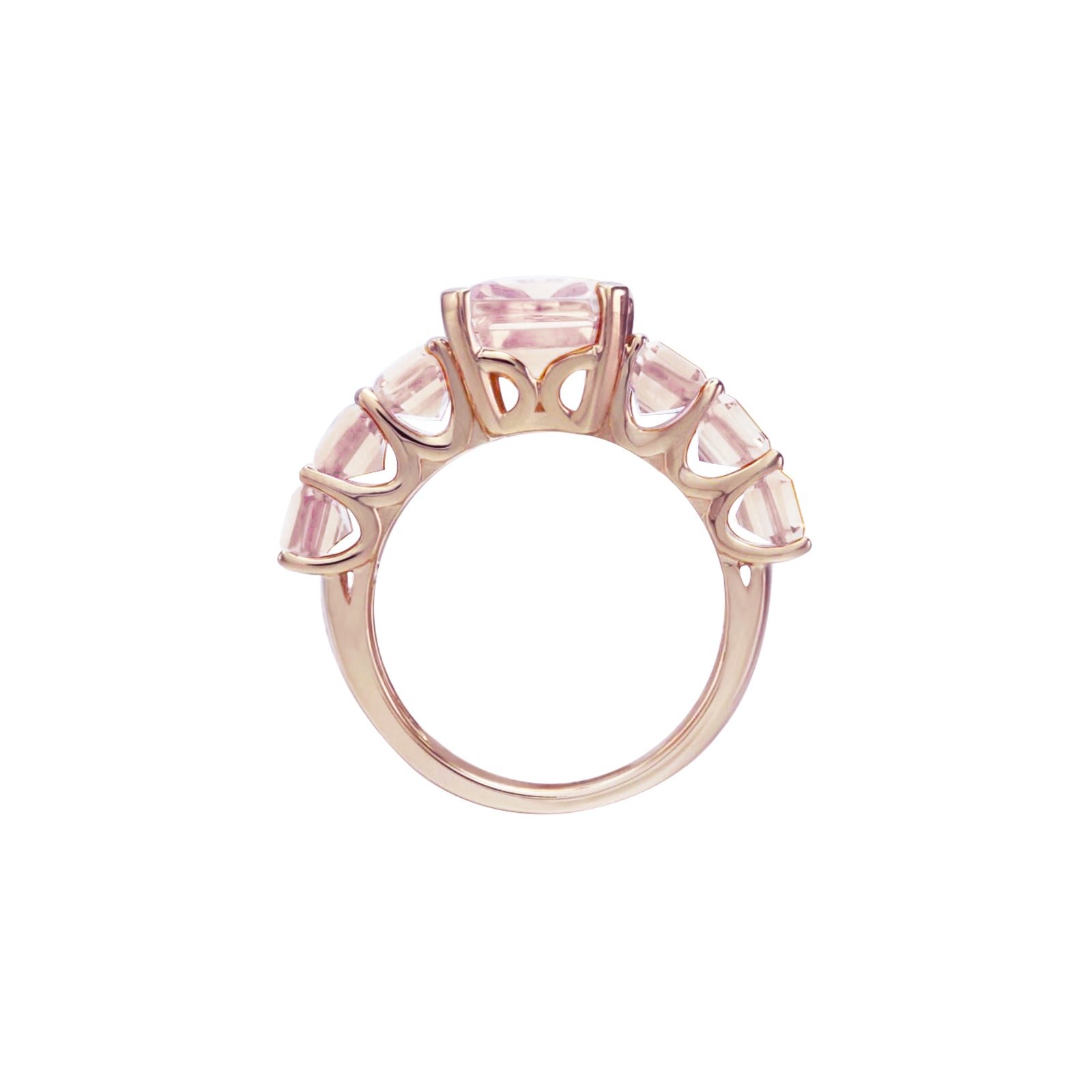Crystal Armor Rose Quartz Eternity Ring