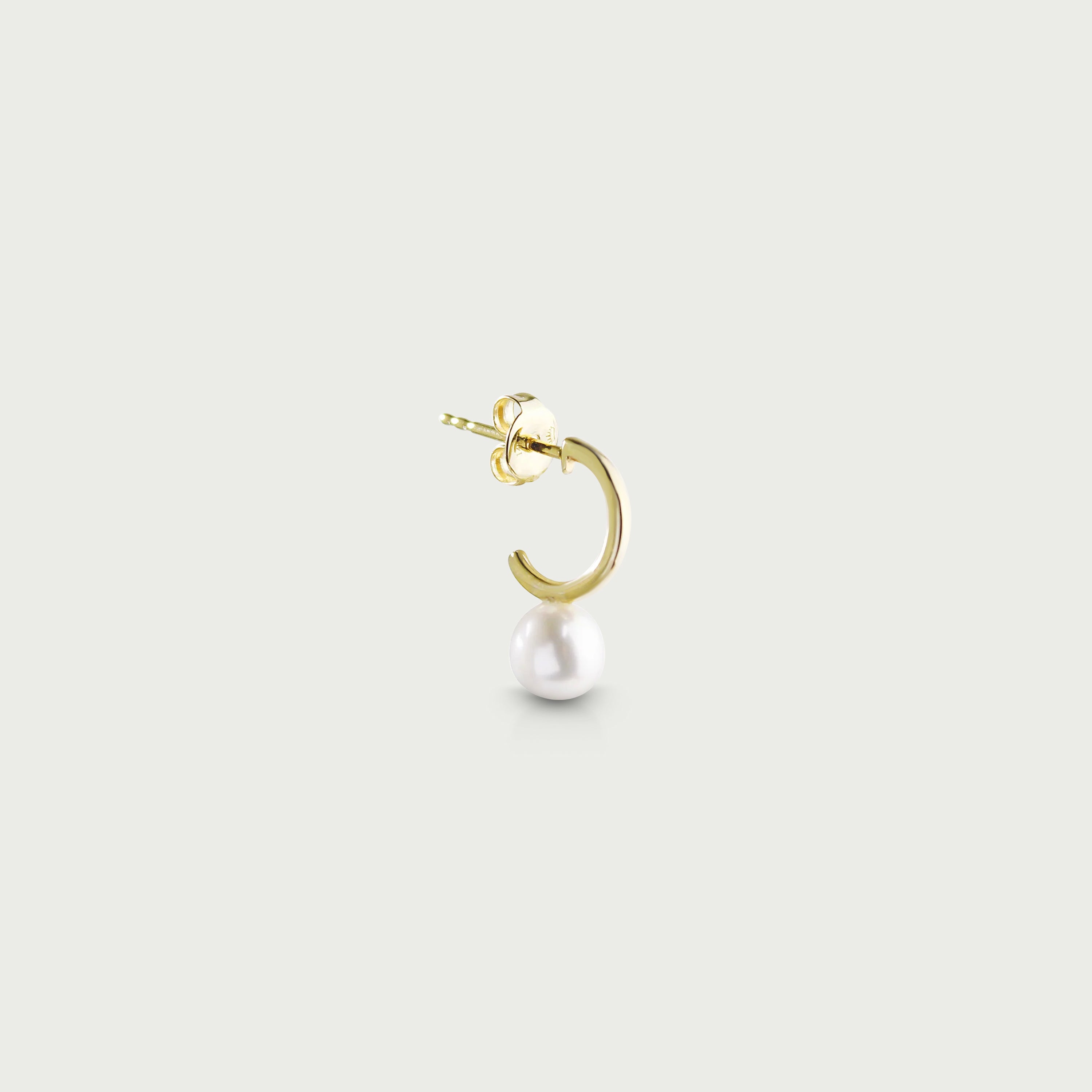 Sand Between Toes Pearl Hoop Earrings