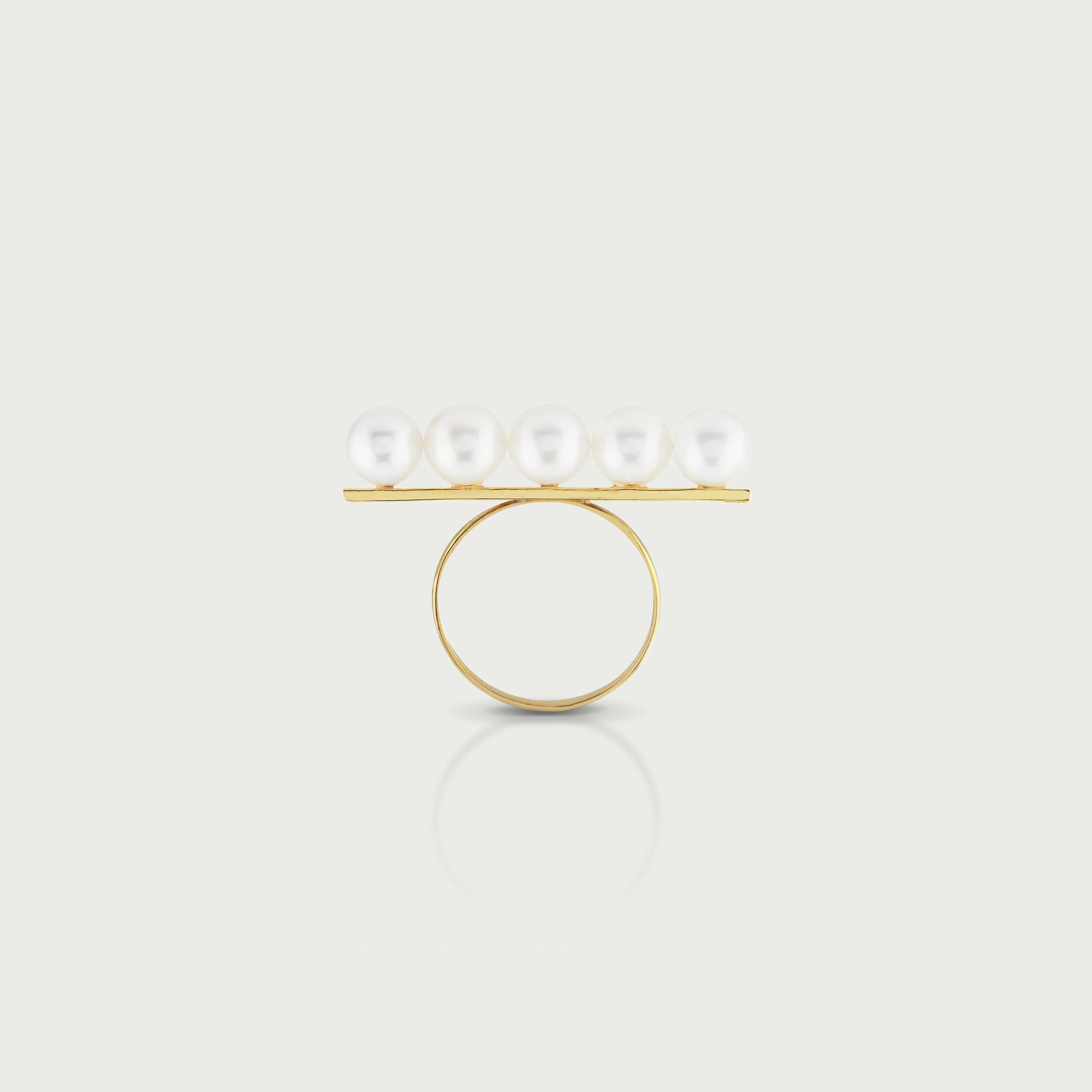 Sea Nymph Linear Pearl Ring