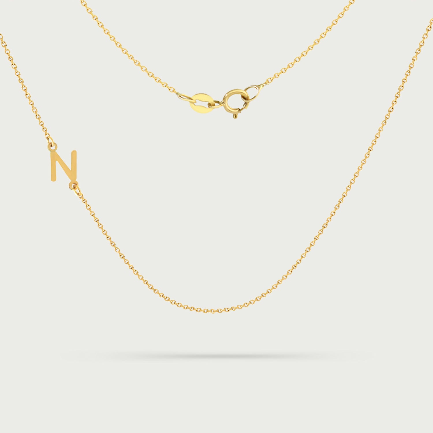 Sofia Initial Necklace in Yellow Gold