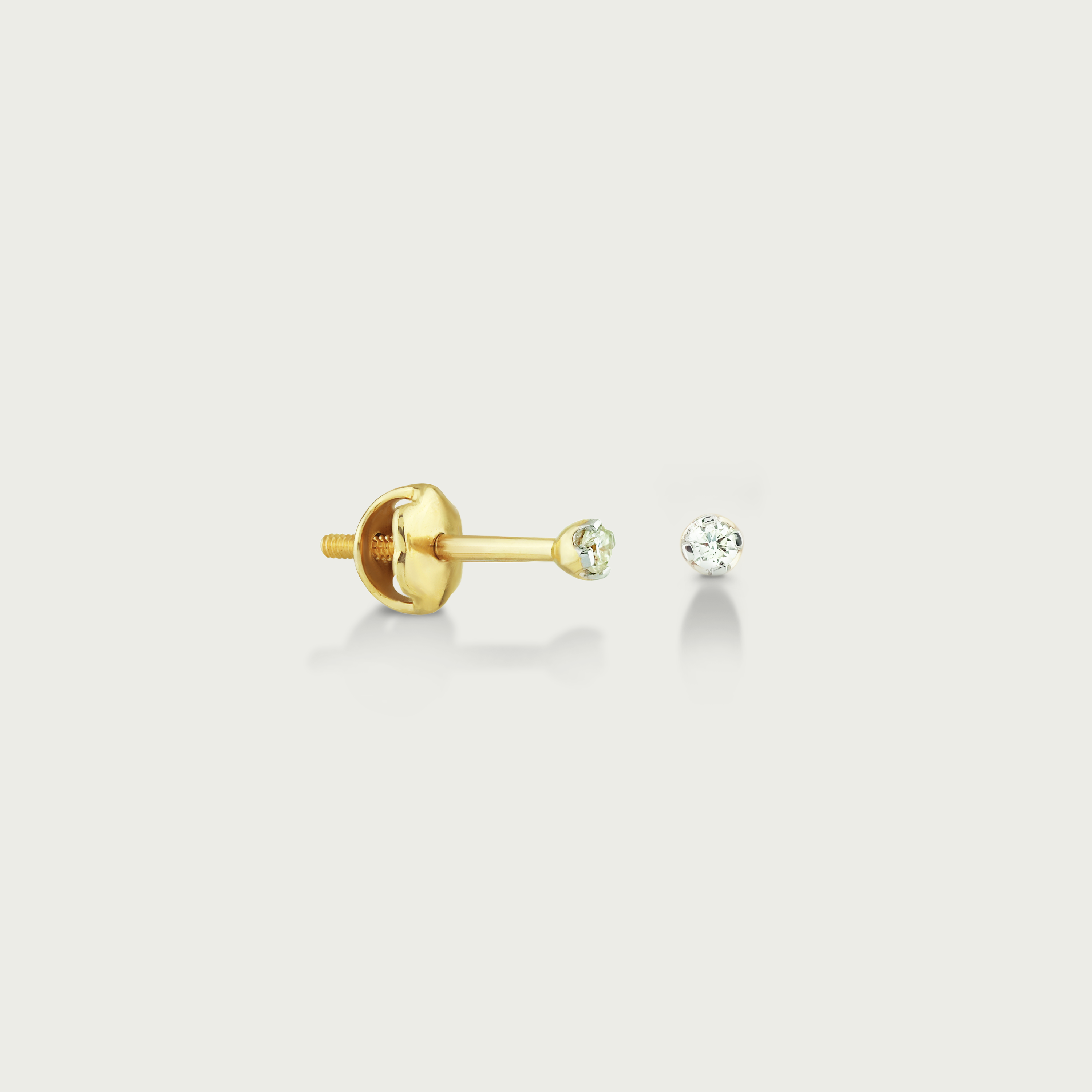 Stellar Solitude Bloom Diamond Stud Earrings