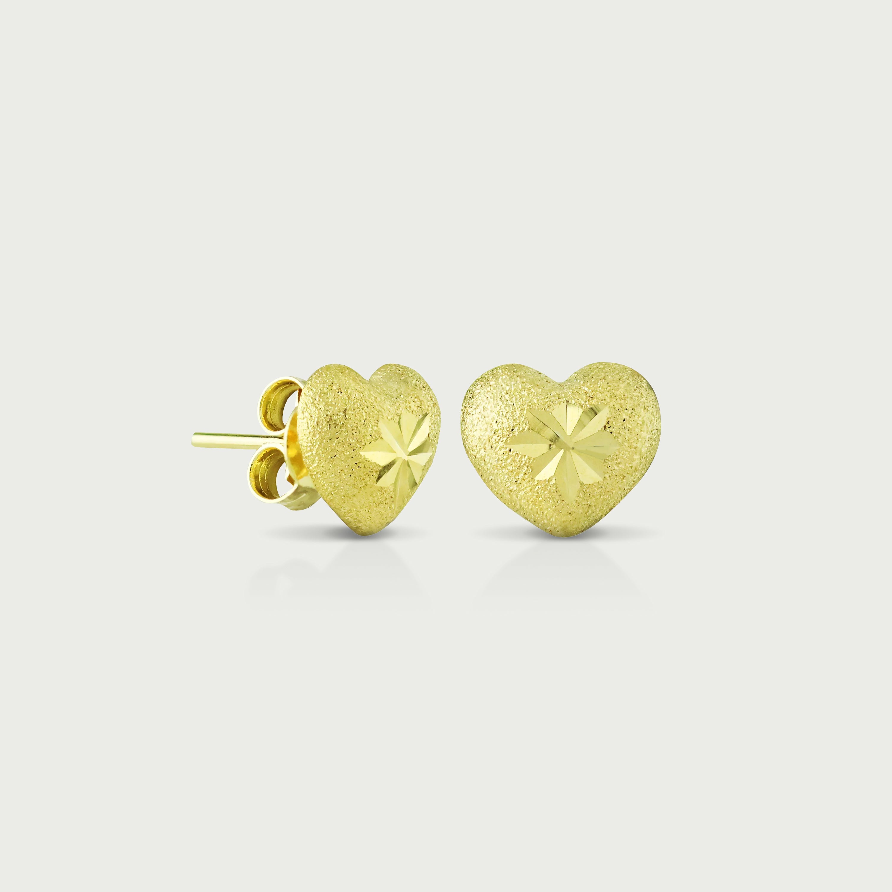 Sweet Love Gold Stud Earrings