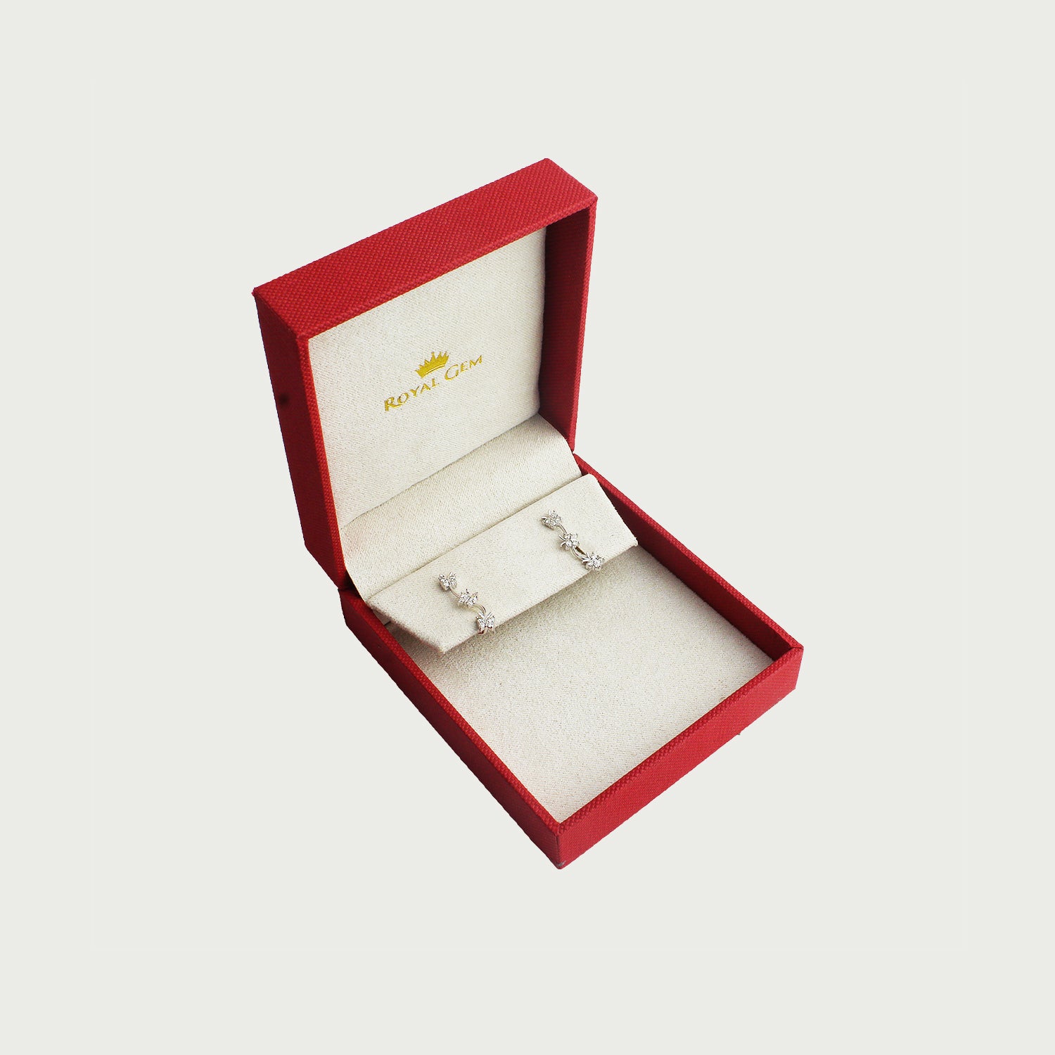 Triple Butterfly Diamond Crawler Earrings