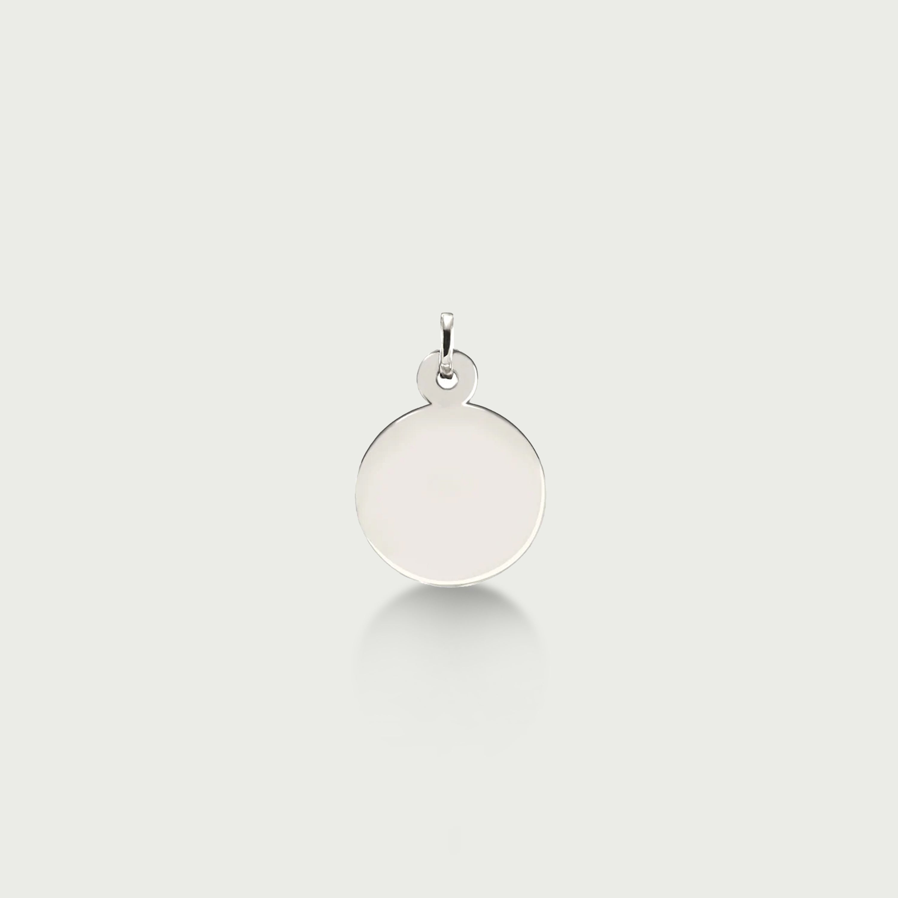 Anastasia White Gold Disc Pendant