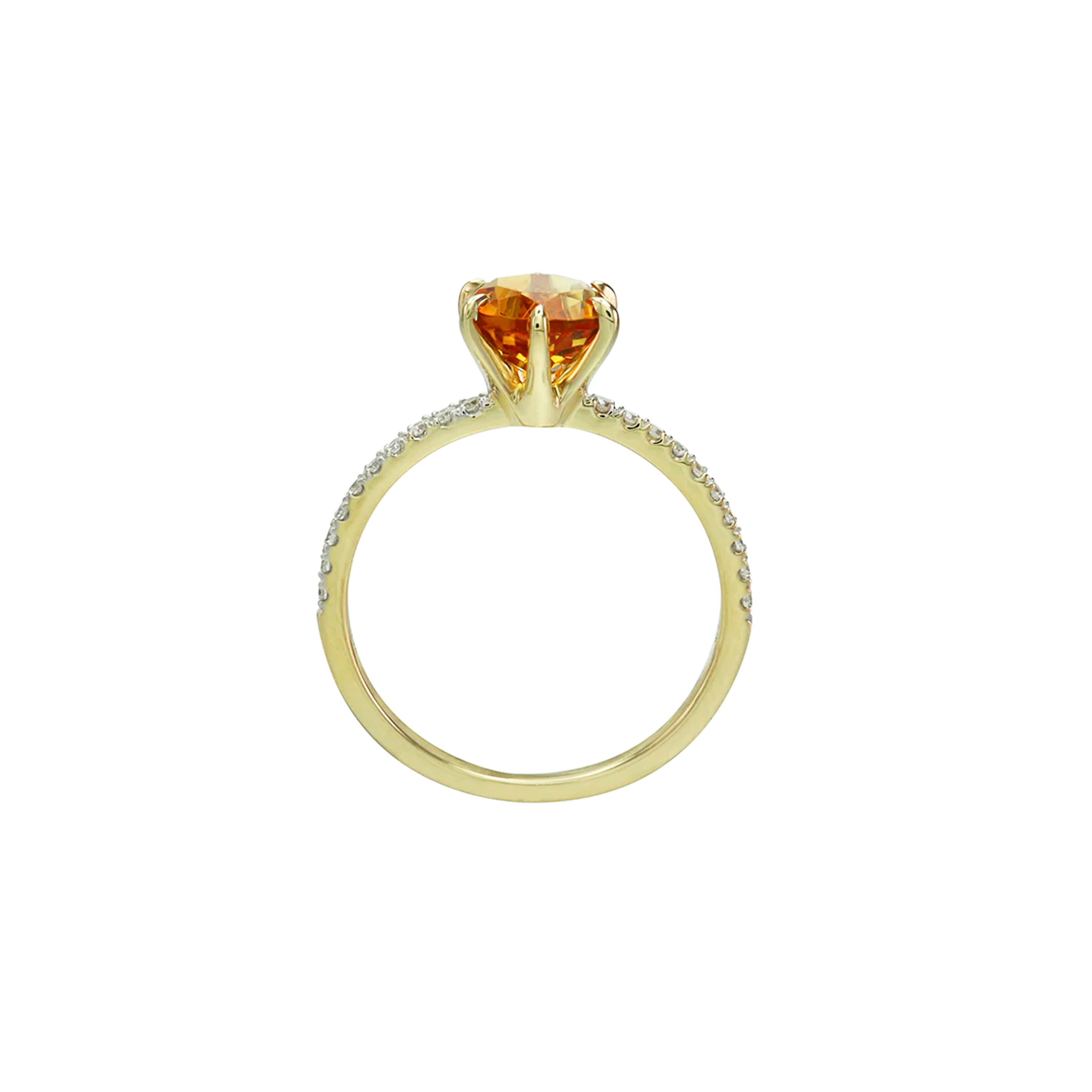 Embrace You Citrine Solitaire Ring