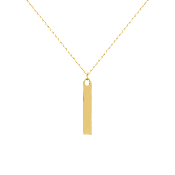 Olivia Yellow Gold Vertical Bar Necklace