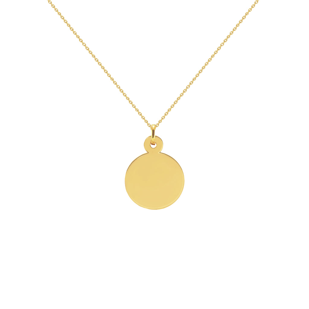 Naomi Yellow Gold Disc Necklace