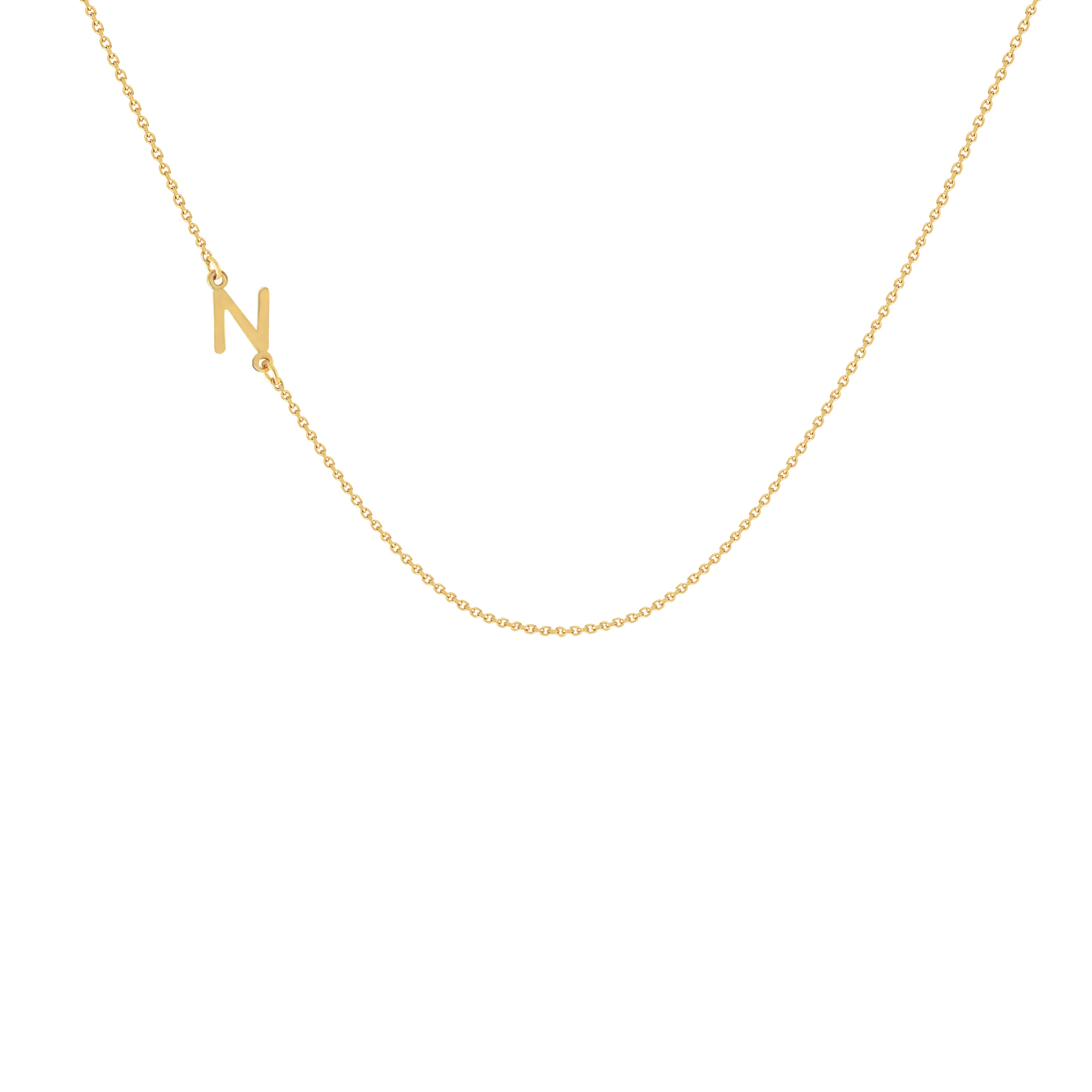 Sofia Initial Necklace in Yellow Gold