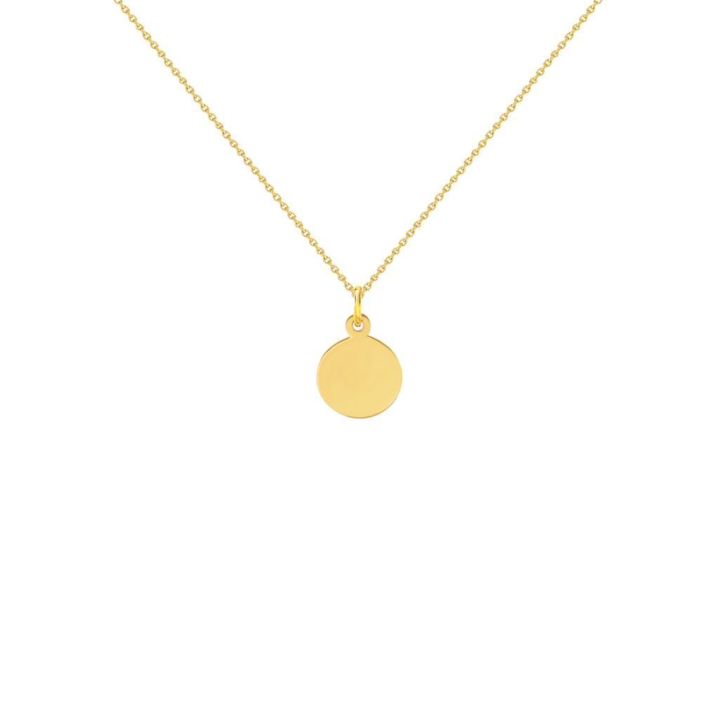 Anastasia Yellow Gold Disc Necklace