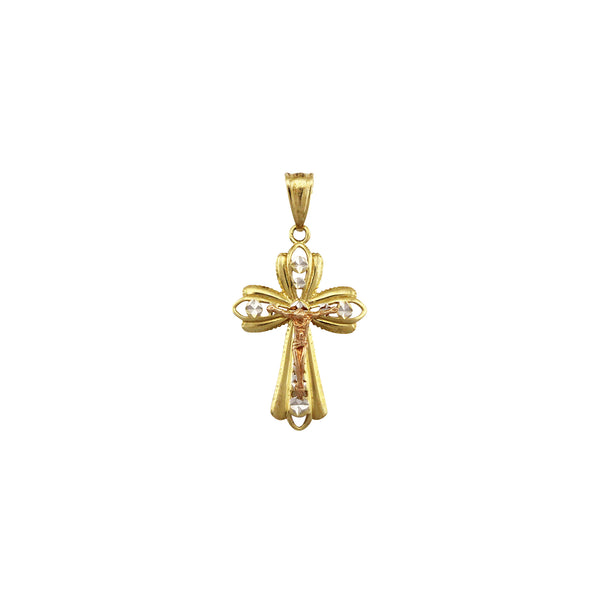 14K Italian Gold Necklace with Jesus on the Cross Pendant