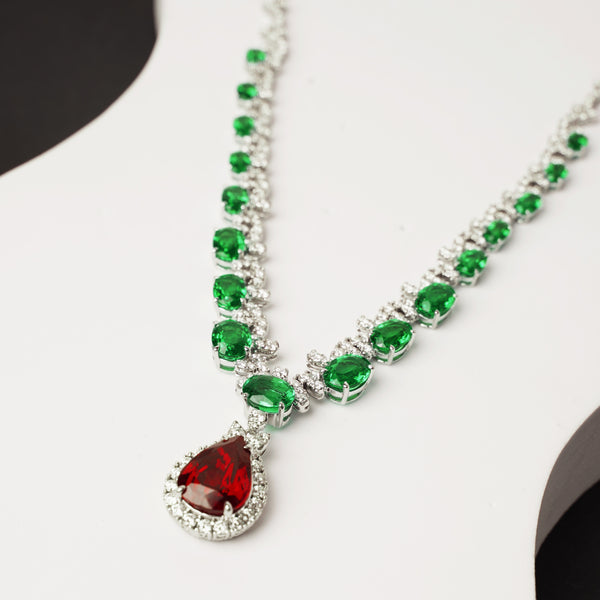 Emerald Triad Necklace