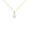 Tiny Solitary Pearl Serenade  Necklace
