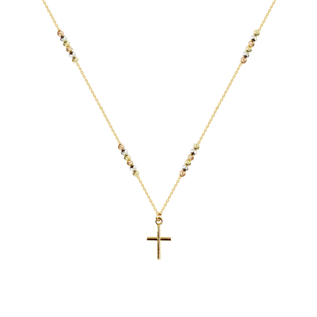 18K Italian Gold Rosary Necklace