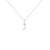 Diamond Classic Letter Necklace in 14K White Gold