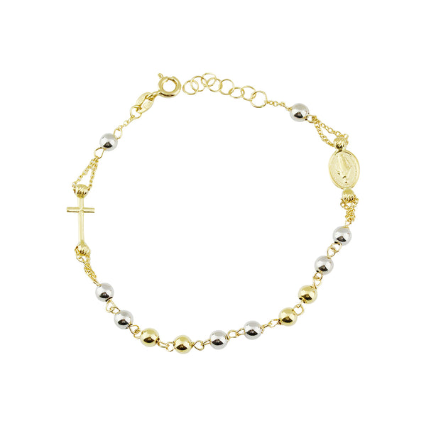 18K Italian Gold Rosary Bracelet