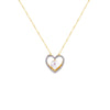 Natural South Sea Pearl In A Heart Necklace