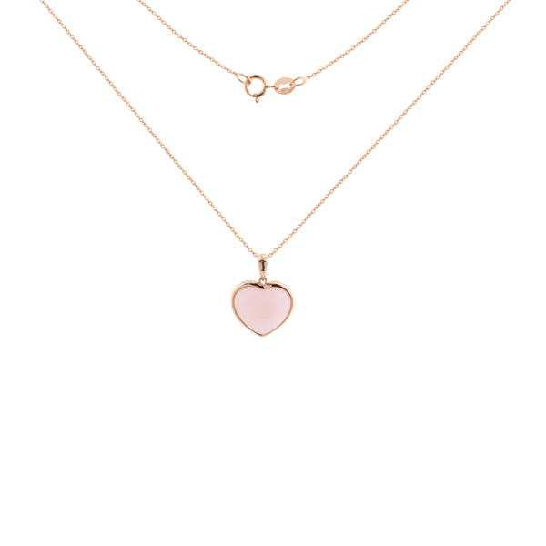 Pink Opal Heart-Shaped Necklace