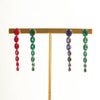 Color Me Contrast Ruby and Emerald Dangling Earrings
