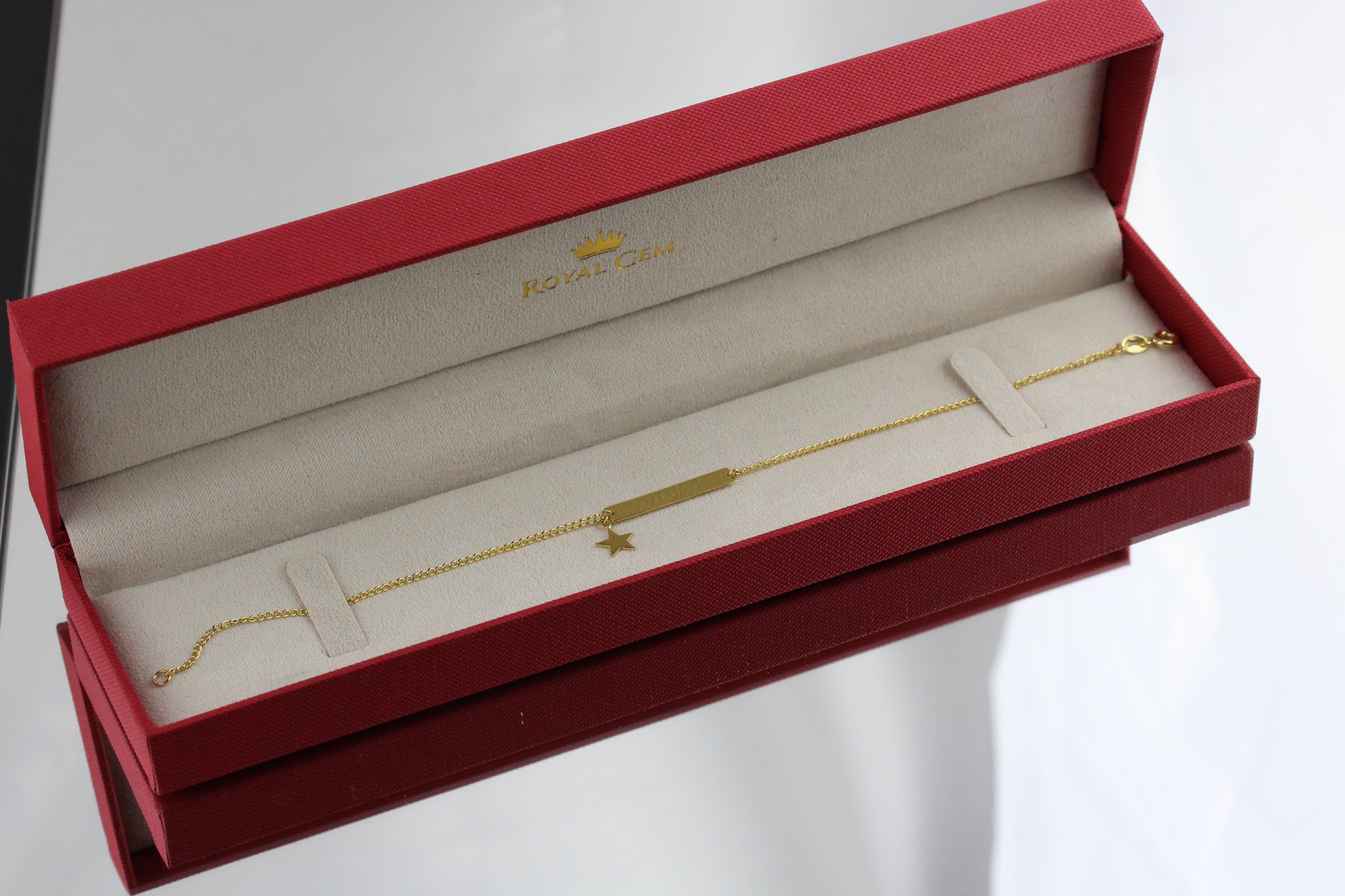 Horizontal Bar Bracelet with Star Charm