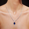 Azure Sapphire Drop Y-Necklace