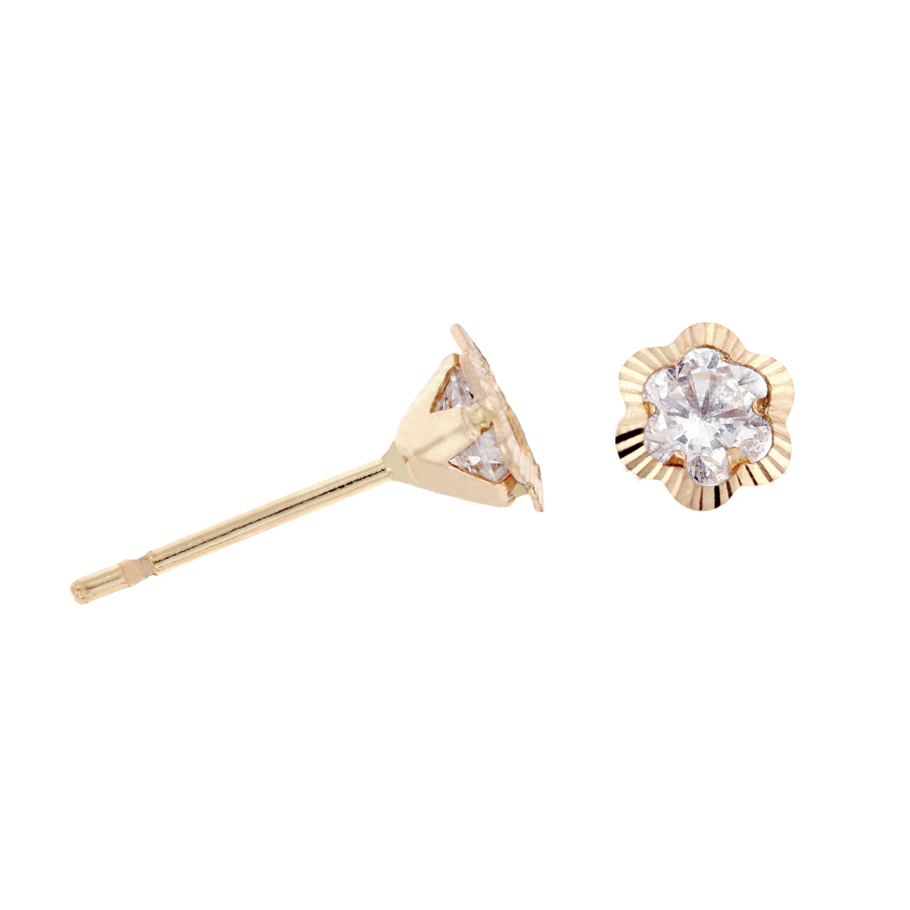 Little Missy Flower Gold Earrings