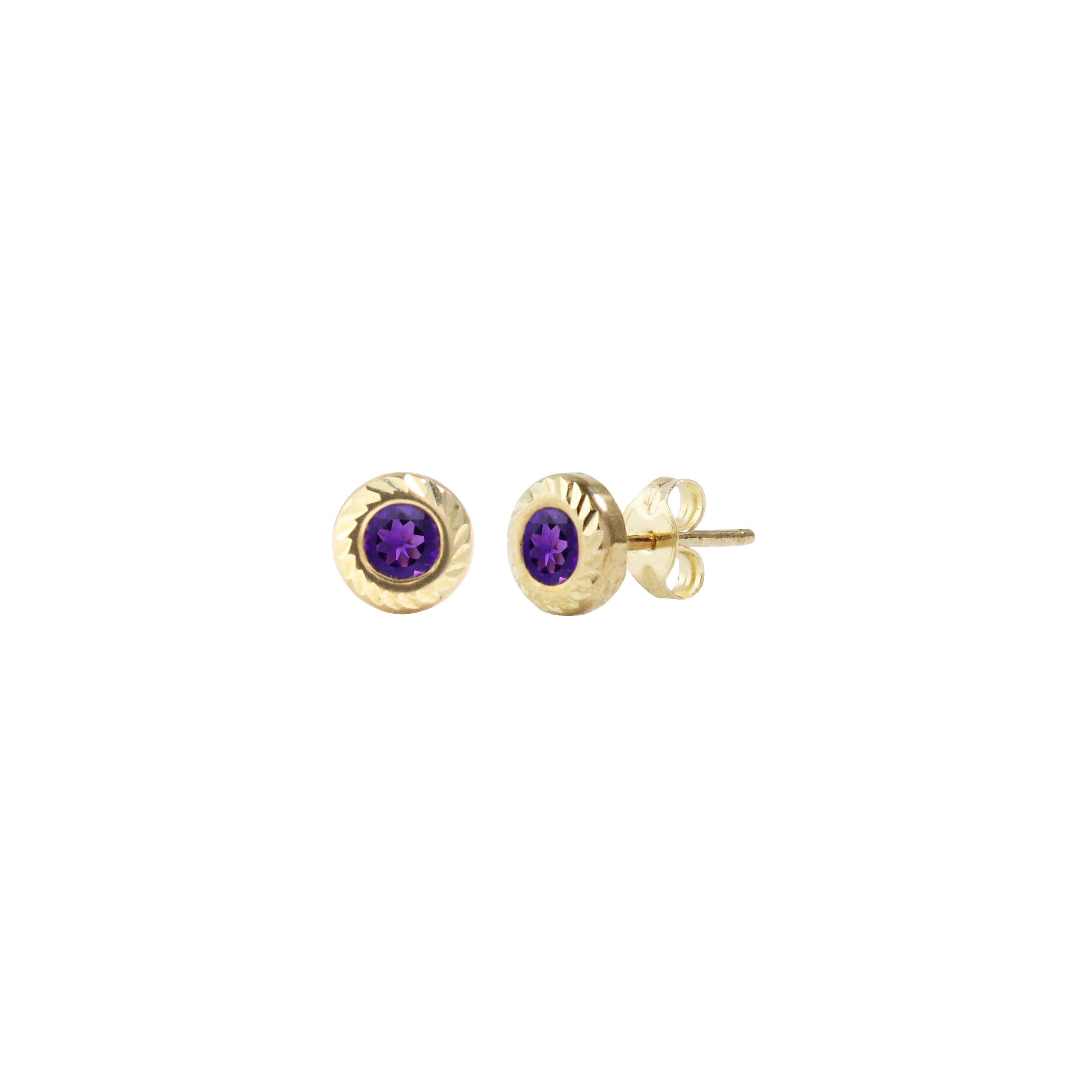 My First Birthstone Gold Earrings