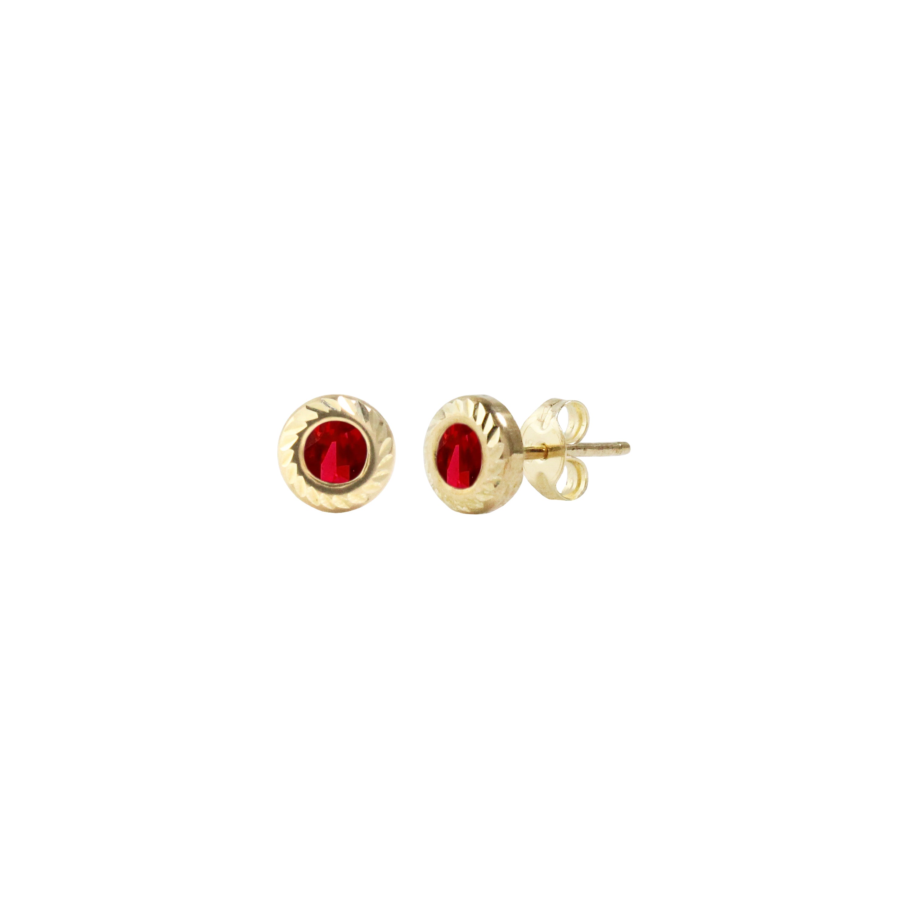 My First Birthstone Gold Earrings