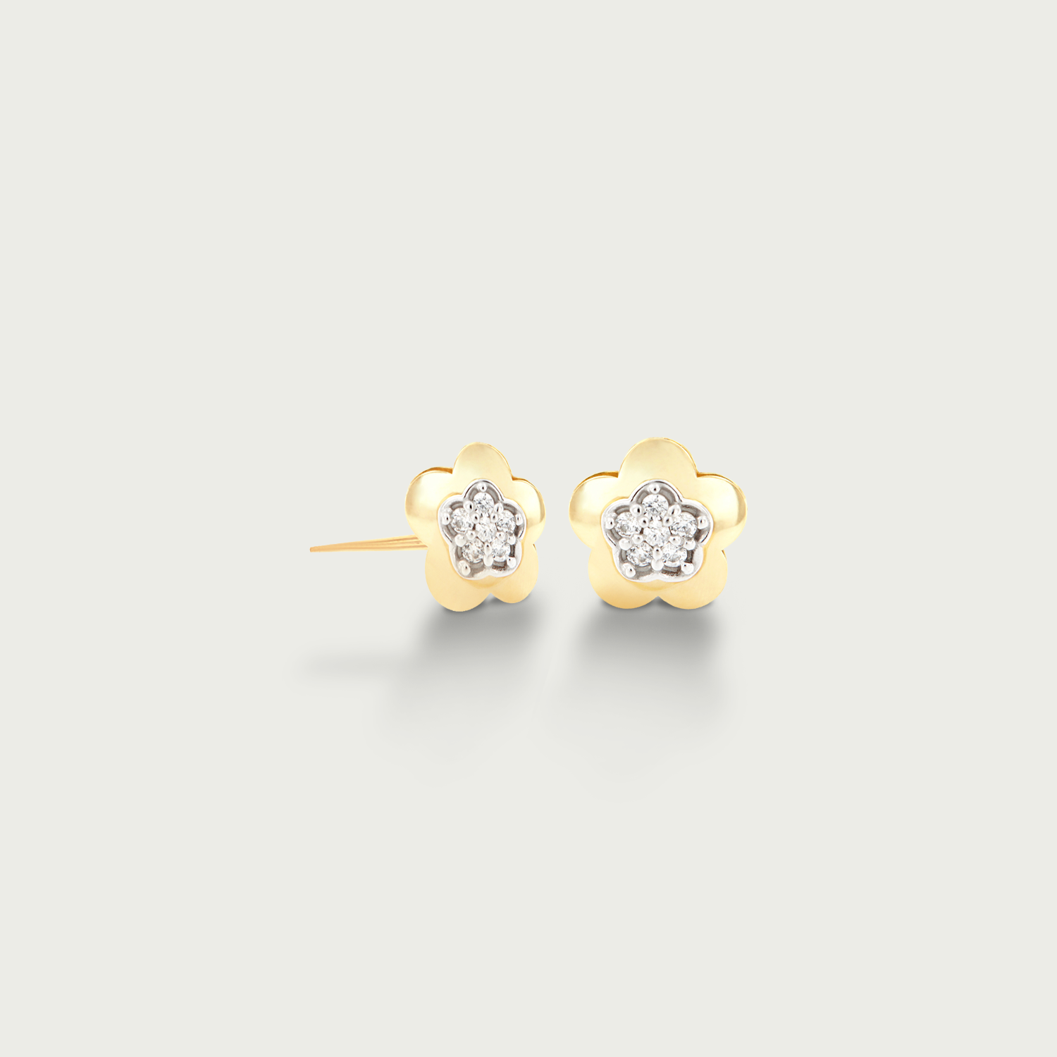 Sweet Buds Gold Stud Earrings