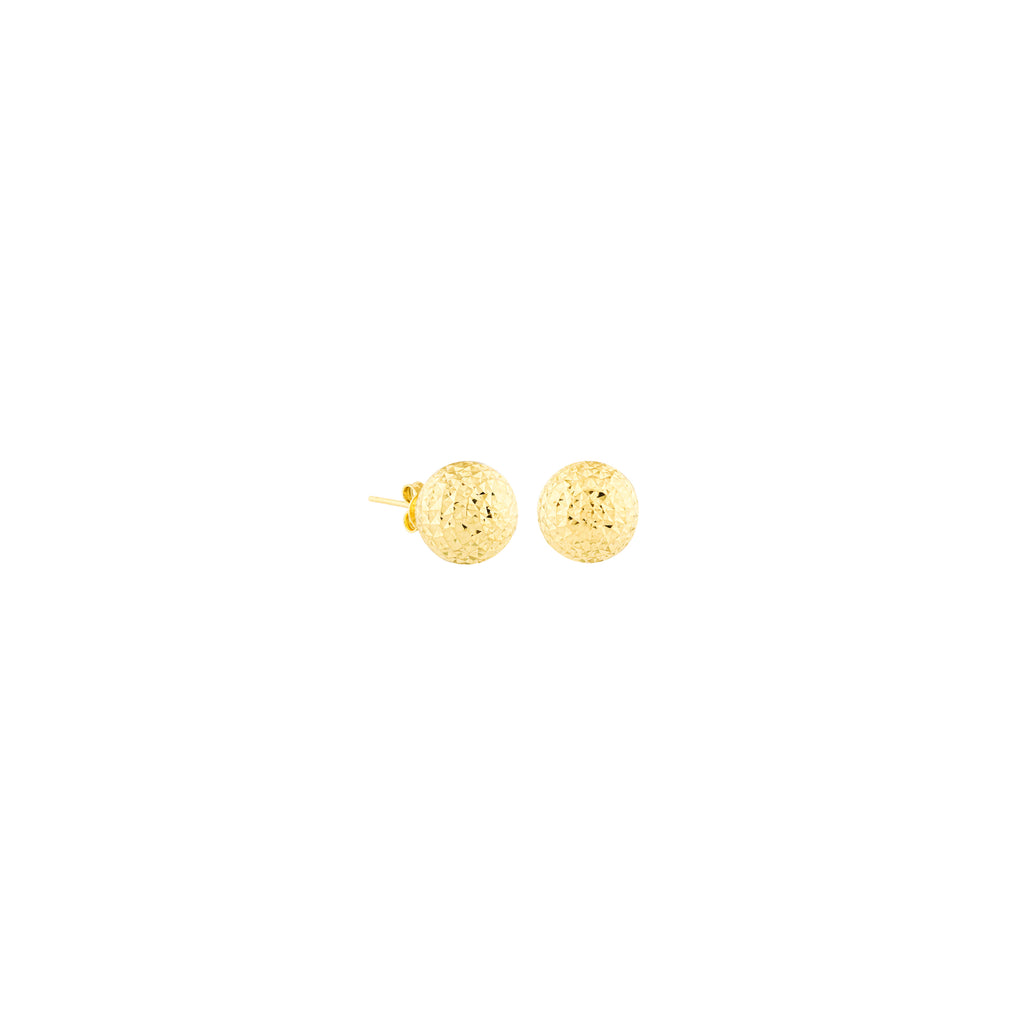 Golden Ball Sparkle Stud Earrings