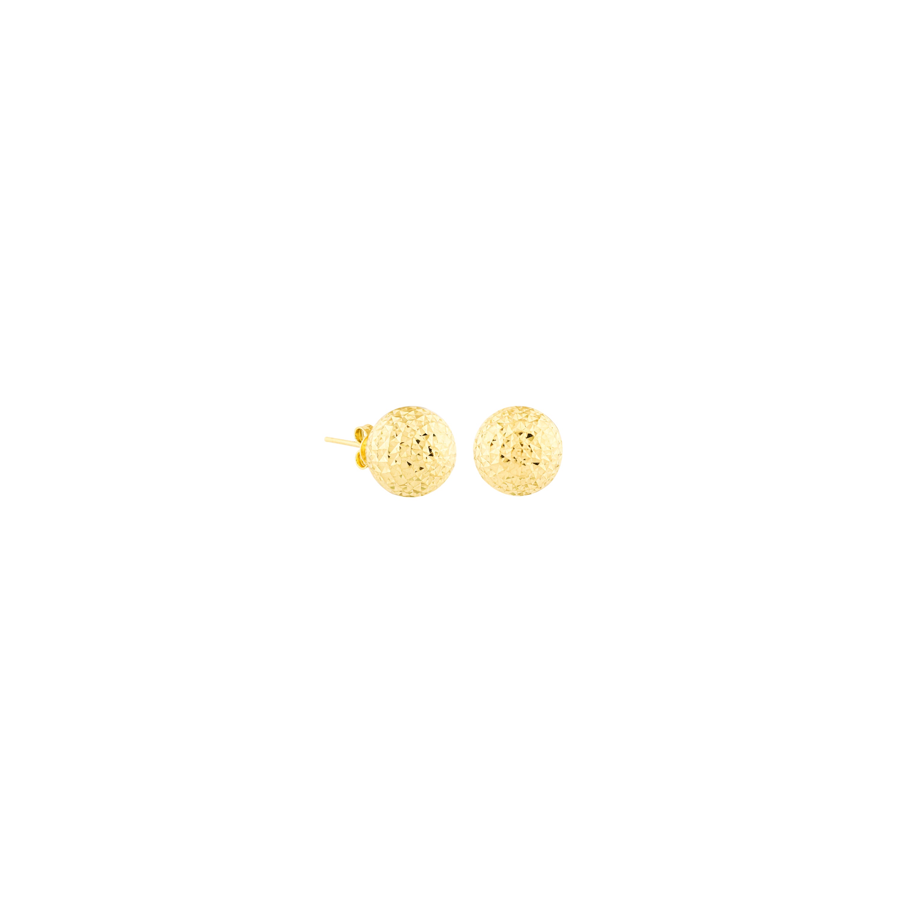 Solaire Ball Sparkle Gold Stud Earrings