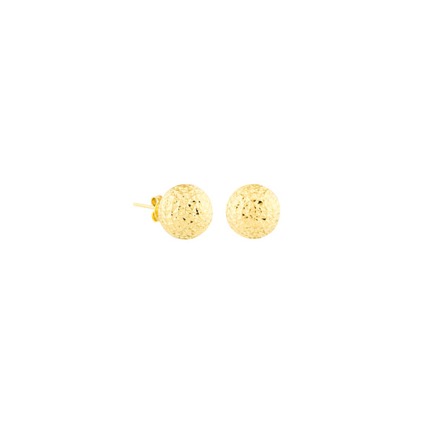 Golden Ball Sparkle Stud Earrings