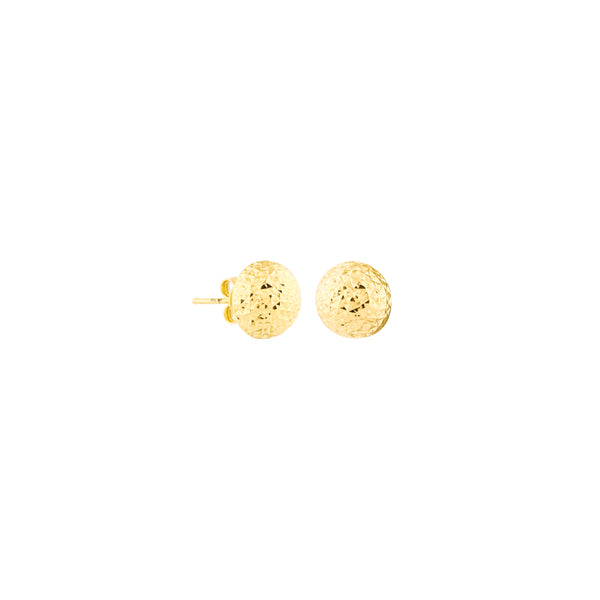 Golden Dome Sparkle Stud Earrings