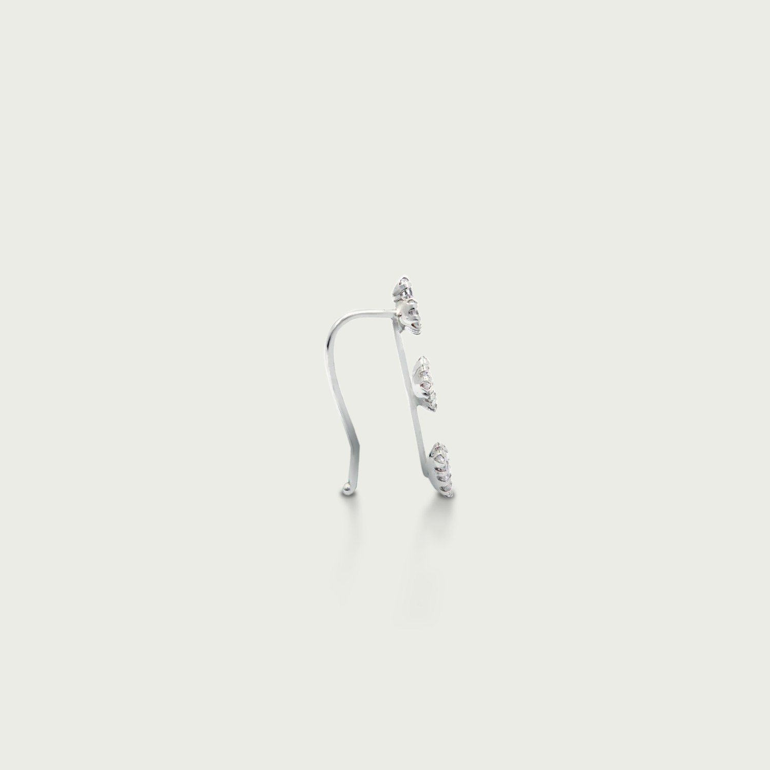 Heartbeat Curve Gold Crawler Earrings