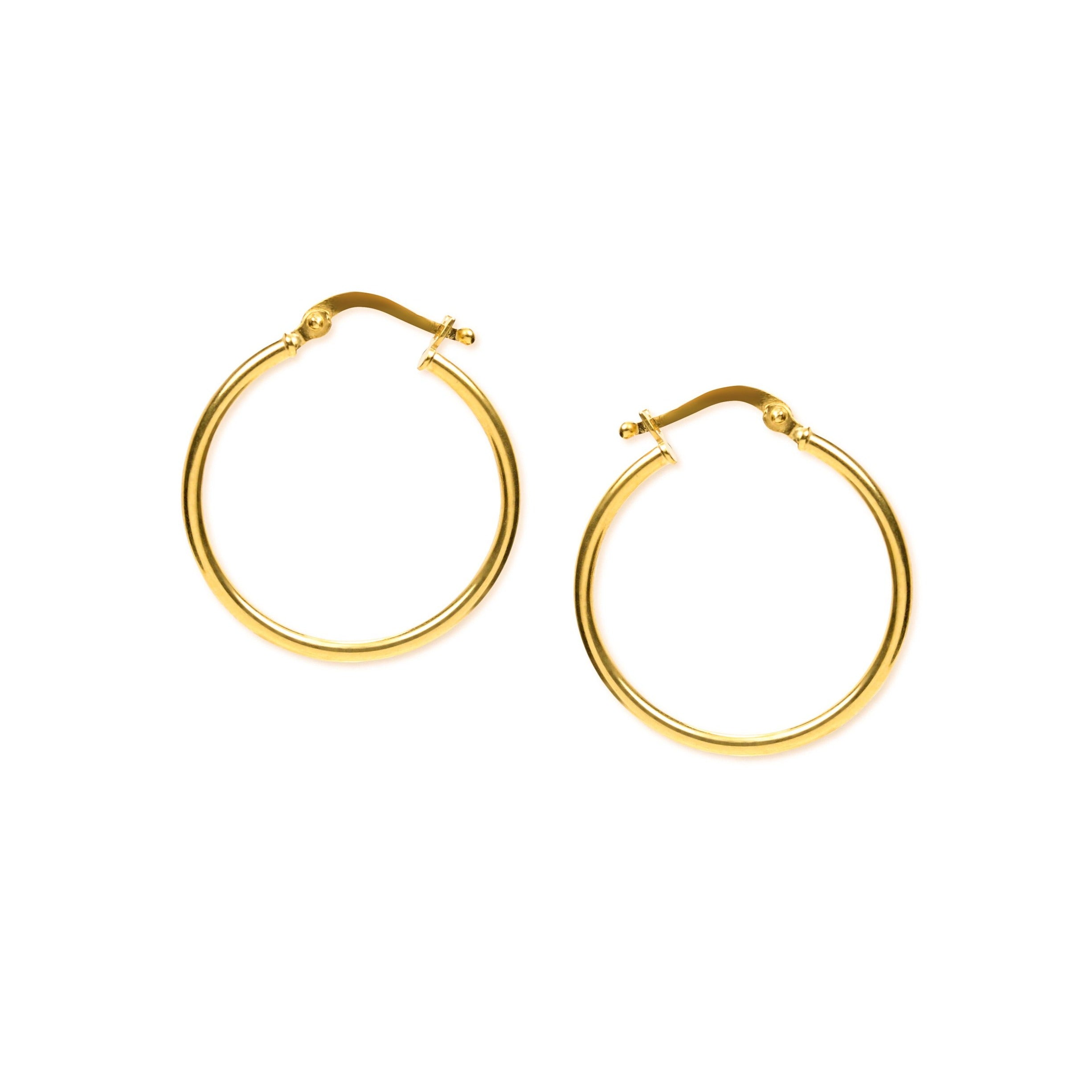 Chic Harmony Gold Hoop Earrings