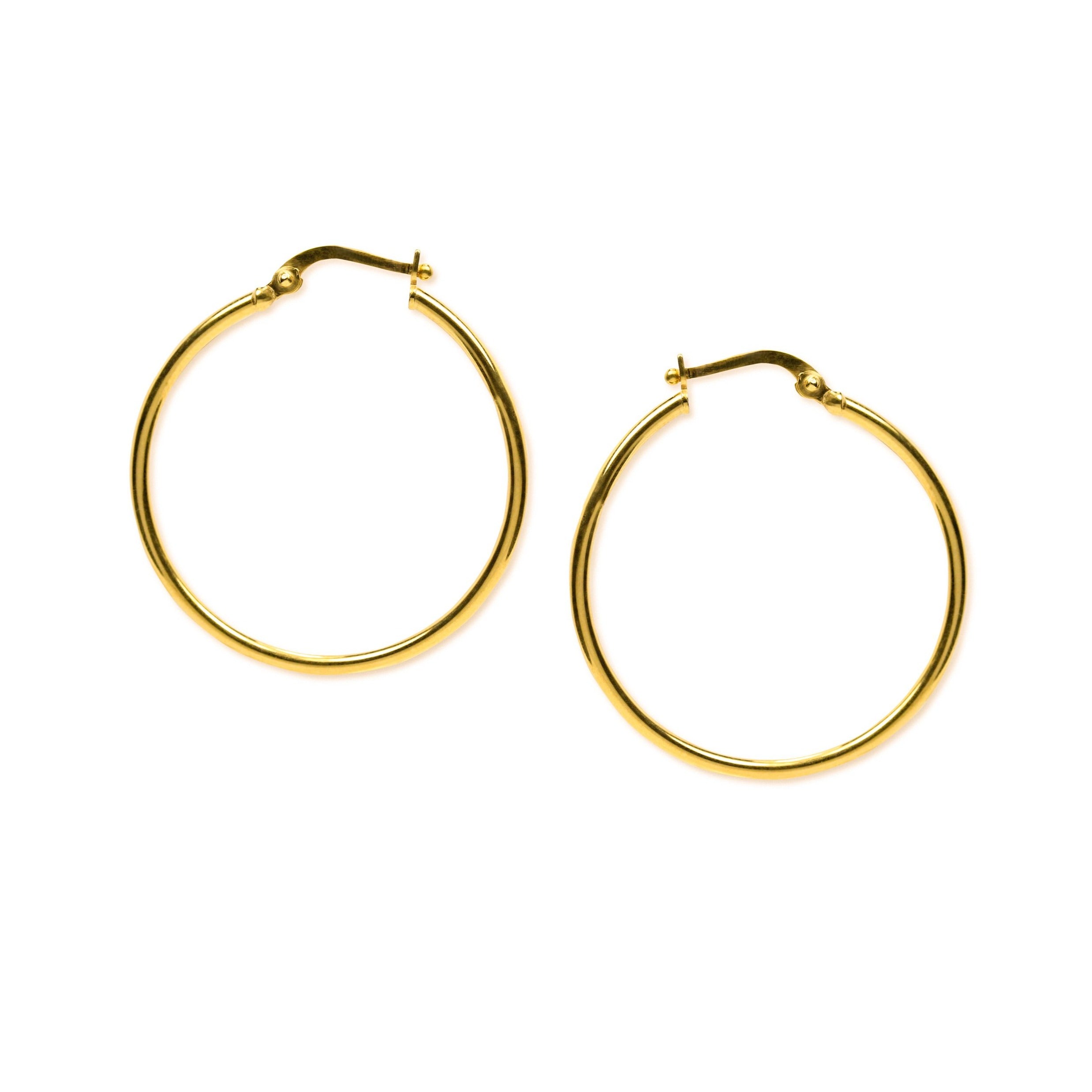 Chic Harmony Gold Hoop Earrings