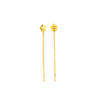 18K Chinese Gold Flower Stringer Earrings