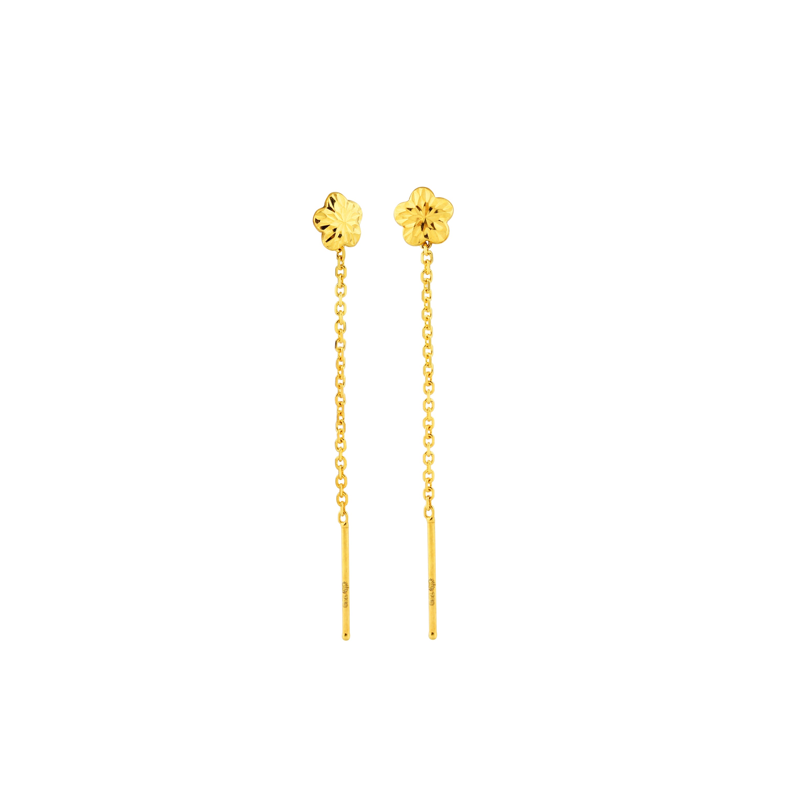 Fleur Bloom Gold Stringer Earrings
